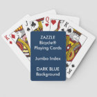BLUE Custom Bicycle® Jumbo Index Playing Cards