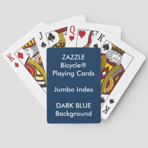 BLUE Custom Bicycle® Jumbo Index Playing Cards