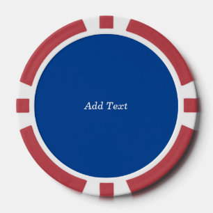 Blue Custom Create Your Own Add Text Poker Chips