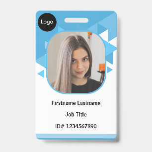 blue Custom Employee, Personalised your own id Badge