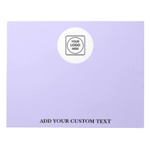 Blue Custom Logo Text Business Branding Notepad