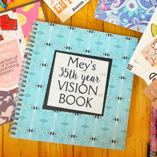 Blue Custom Name Birthday Vision Book 