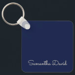 Blue custom name personalised key ring<br><div class="desc">Custom-Name personalised keychains with blue and beige colours.
Customise it now to add your name and get a cute personalised gift.</div>