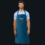 Blue Custom Name Year Master Baker Papa Apron<br><div class="desc">Bake the World a Better Place: Blue Custom Master Baker Papa Apron 👨‍🍳 Celebrating the Master Baker Papa: Recognise the skill, love, and delightful treats that emerge from Papa's kitchen with this custom apron, creating an extra layer of joy in every baking moment. 🎁 A Whisk-Taker’s Perfect Gift: Whether it's...</div>