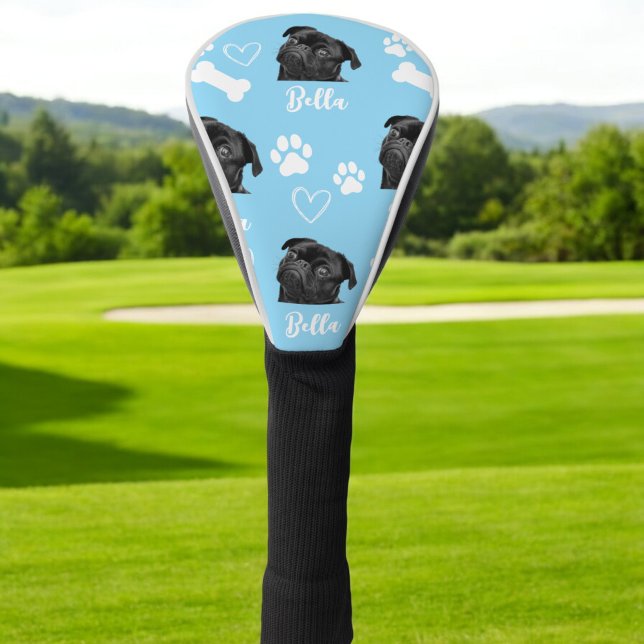 Blue Custom Pet Dog Photo Personalised Golf Head Cover (Creator Uploaded)