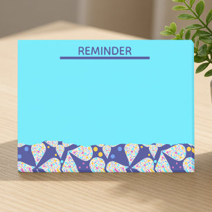 Blue Custom Petal Pattern Post-it Notes
