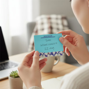 Blue Custom Petal Pattern Post-it Notes