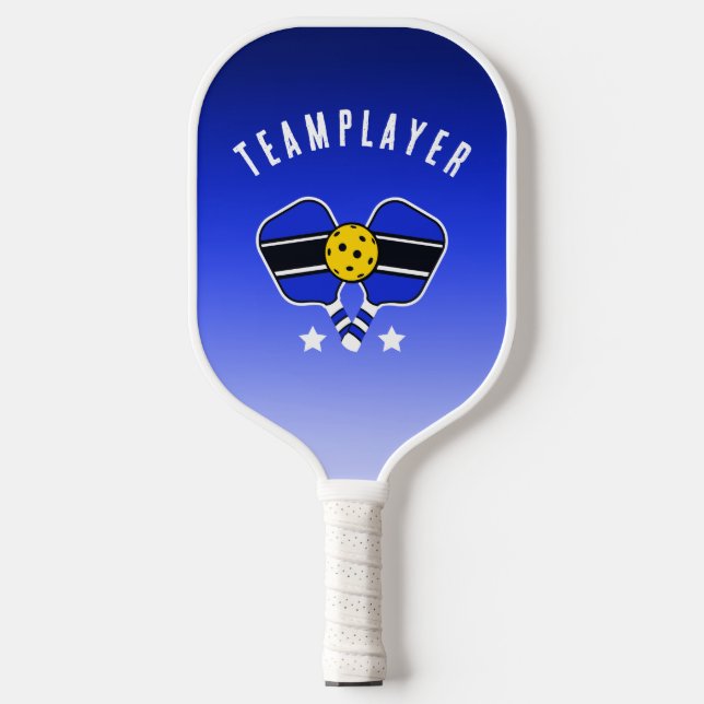 Blue Custom Pickleball Paddle (Front)