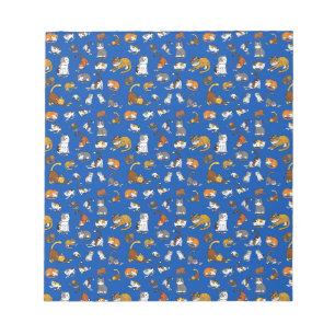 blue cute cat pattern design for cat lovers- notepad