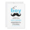 Blue Cute It's a Boy Moustache Baby Shower