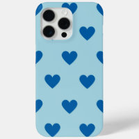 Blue Cute Simple Heart Pattern