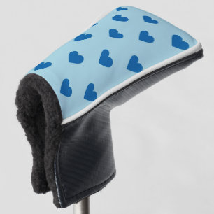 Blue Cute Simple Heart Pattern Golf Head Cover