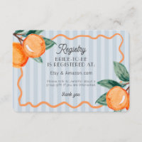 Blue Cutie Pastel Citrus Bridal Registry Insert