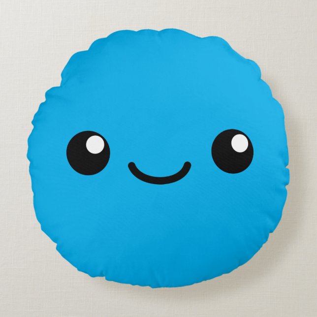 Blue cutie round cushion (Front)