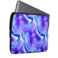 Blue cutouts with digital grooves on pink texture 