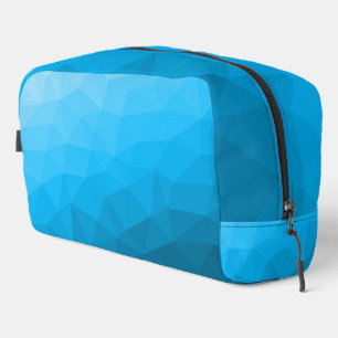 Blue cyan gradient geometric mesh pattern dopp kit