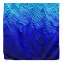 Blue cyan Hypnotic whirlpool ink art stripes