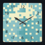Blue & Cyan Pixel Pattern<br><div class="desc">Colourful blue and cyan square pattern design. Great looking modern pixel look for the technology fan.</div>