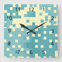 Blue & Cyan Pixel Pattern