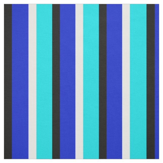 Blue Cyan Stripes Textile Fabric (Swatch)