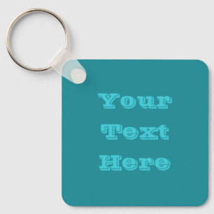 Blue Cyan Teal Turquoise Spring Season Solid Colou Key Ring