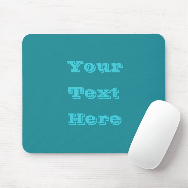 Blue Cyan Teal Turquoise Spring Season Solid Colou Mouse Pad (With Mouse)