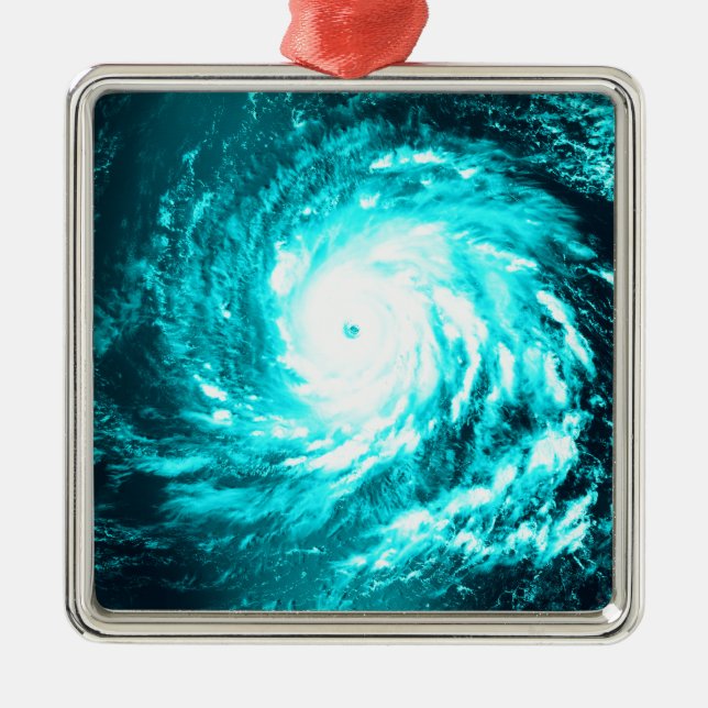 Blue Cyclone Metal Tree Decoration (Front)