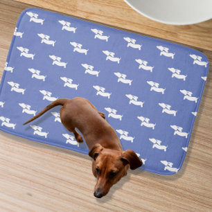 Blue Dachshund Bath Mat