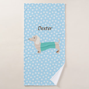 Blue Dachshund Towel