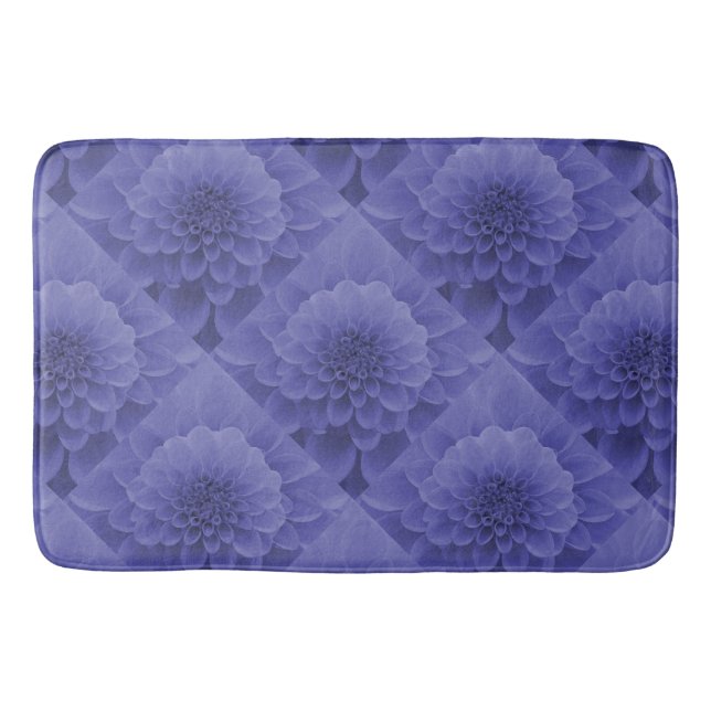 Blue Dahlia Bath Mat (Front)