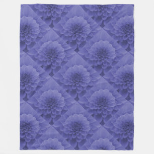 Blue Dahlia Fleece Blanket