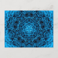 BLUE DAHLIA FlOWER Abstract Floral