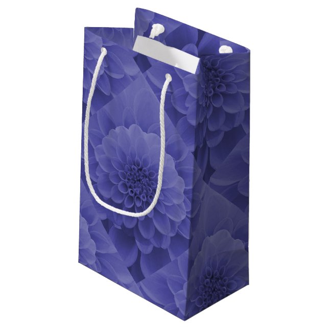 Blue Dahlia Small Gift Bag (Back Angled)