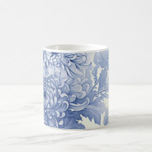 Blue Dahlia toile pattern Coffee Mug