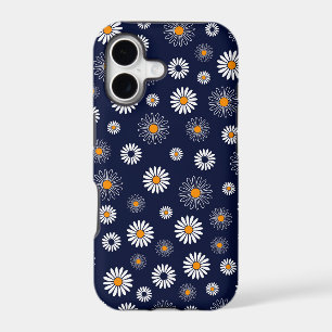 Blue Daisies Floral Background