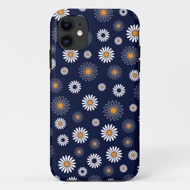 Blue Daisies Floral Background Case-Mate iPhone Case (Back)
