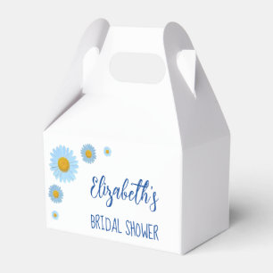 Blue Daisies Floral Bridal Shower Favour Box