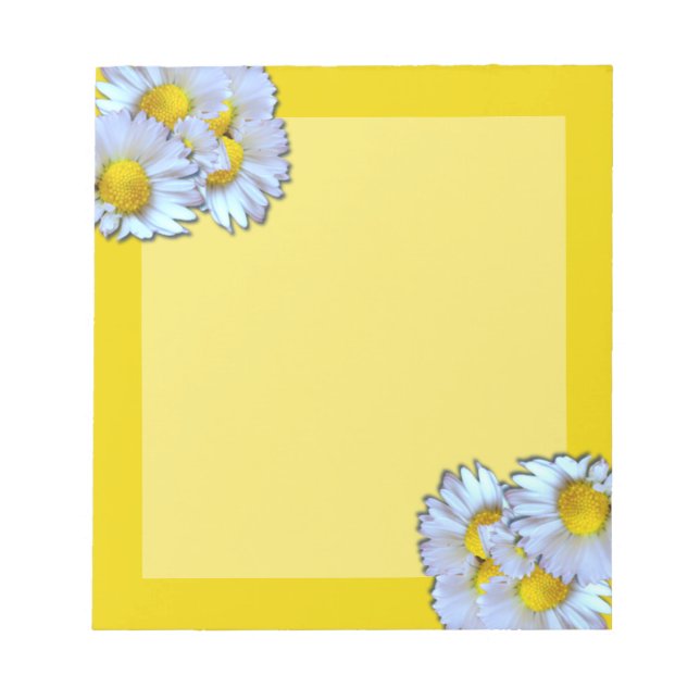Blue Daisies Notepad (Front)