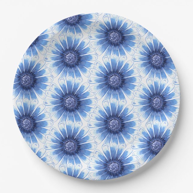 Blue Daisy All Over Print Plate (Front)