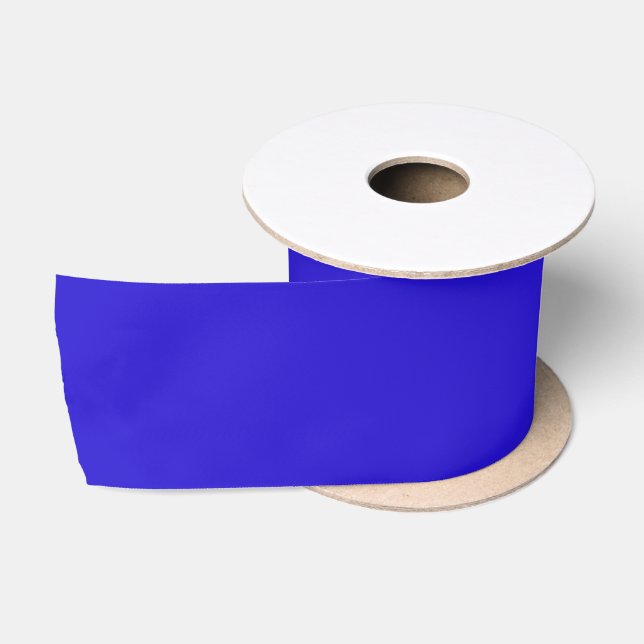 Blue Daisy Blue Solid Colour Satin Ribbon (Spool)