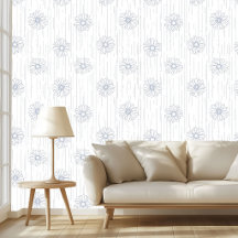 Blue Daisy Floral Aesthetic Cottagecore Design  