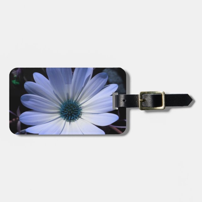Blue Daisy Flower Custom Luggage Tag (Front Horizontal)
