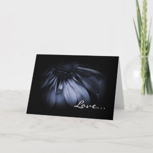 Blue Daisy Flower Love Valentine Greeting Card