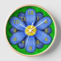 Blue Daisy Flower on Green Beautiful