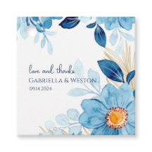 Blue Daisy Flowers Gift Tag