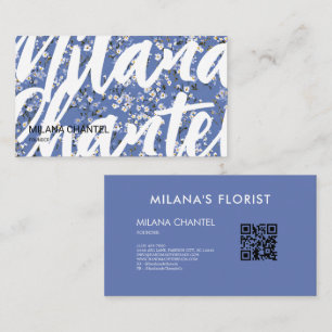 Blue Daisy Modern Trendy Flower Florist Business Card
