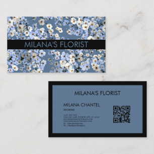 Blue Daisy Modern Trendy Flower Florist Business Card