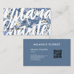 Blue Daisy Modern Trendy Flower Florist Business Card