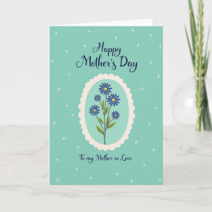Blue Daisy Mothers Love Card