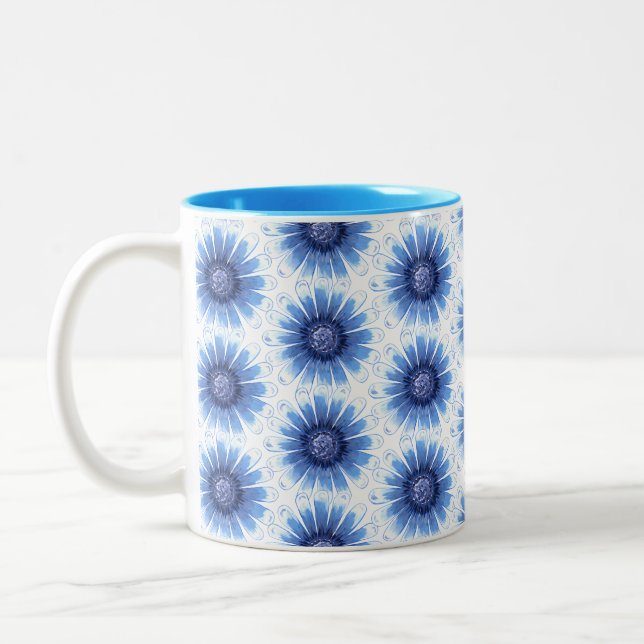 Blue Daisy Mug (Left)